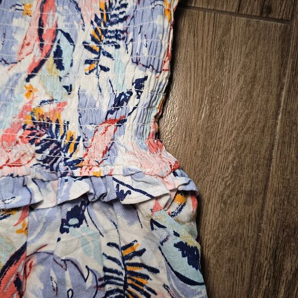 Vince Camuto Girls 12 Romper Pastel Peach Blue Hamptons Tween Beach - Picture 7 of 10